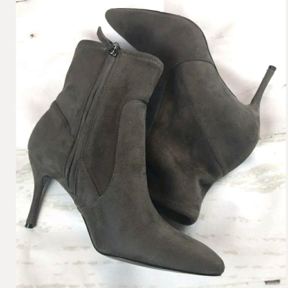 Nine West Cadence Bootie Gray Ankle stiletto boot - Picture 2 of 8